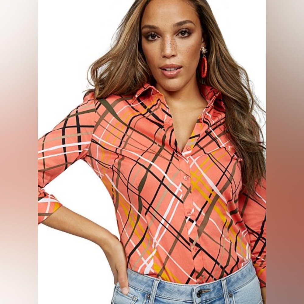 NY&CO 7th Ave Madison button down blouse